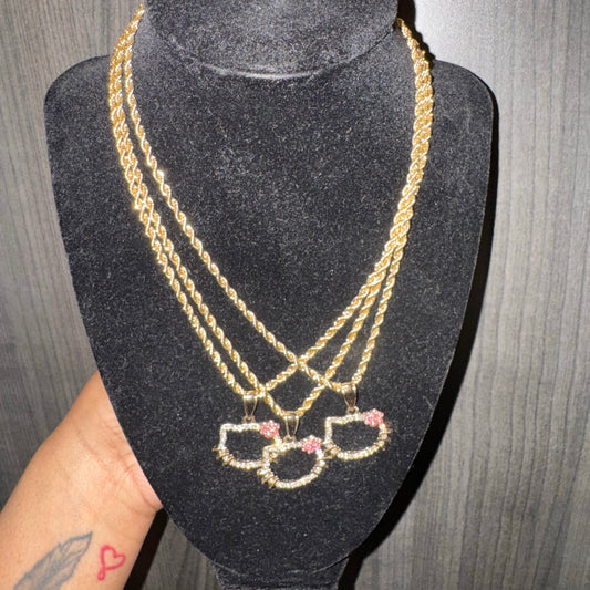 Open Brat Face Necklace